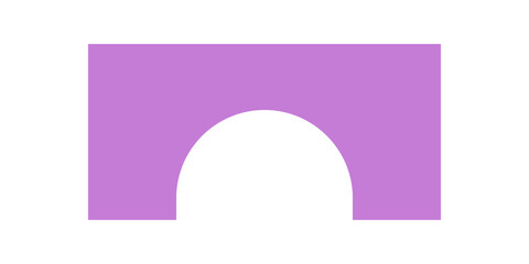 Modern abstract circle shape. Minimal flat form symbol. This graphic element highlights brutalism and y2k aesthetics, suitable for contemporary design projects and creative applications.