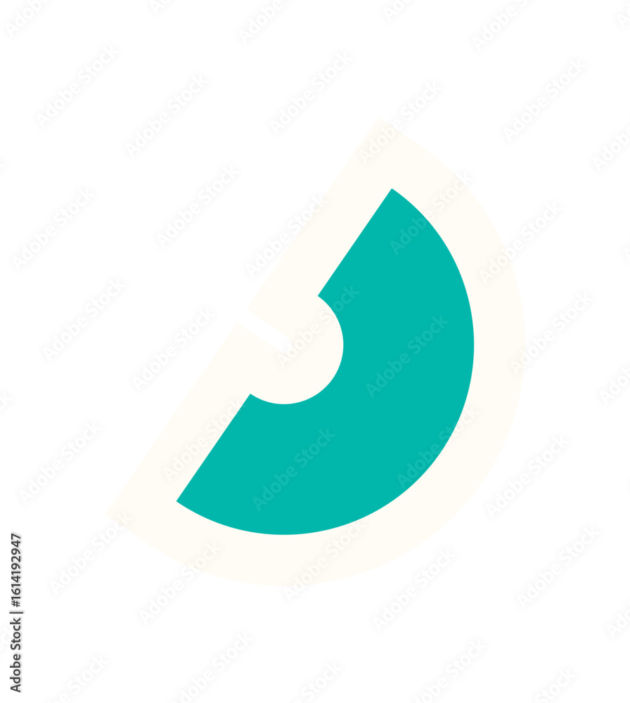 Canvas Prints brutalist abstract shape icon sticker. bold geometric element with a modern flat design. unique figu