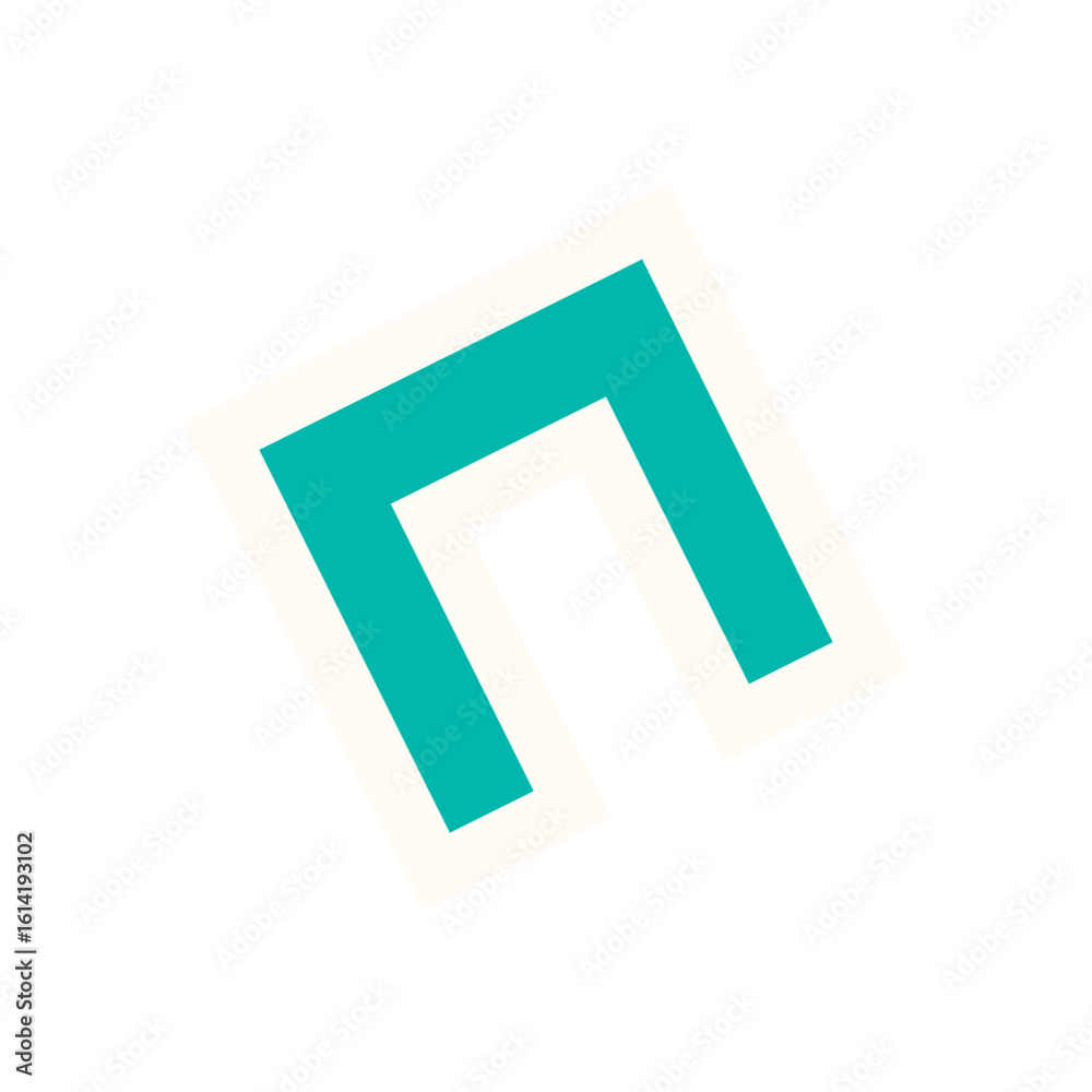 Canvas Prints brutalist abstract shape sticker. a modern icon in flat design. geometric element, a unique visual s