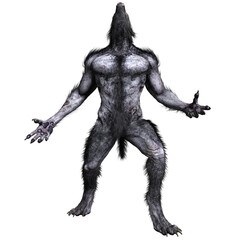 Fototapeta premium 3D rendered illustration of a gigantic werewolf isolated on transparent background