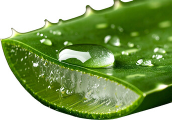 Fresh Aloe Vera Plant and Gel Close-Up Collection