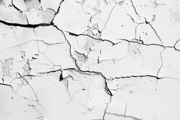 Obraz premium Cracked White Wall with Intricate Details and Depth