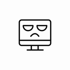 desktop malware icon sign vector