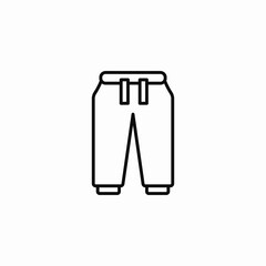 drawstring sweatpants icon sign vector