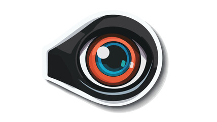 Wide Angle Webcam Sticker Centered Composition