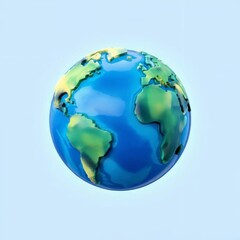 Fototapeta premium A 3D render of the Earth with a stylized, abstract representation of the continents