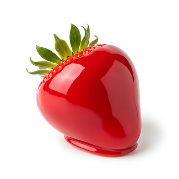 Morango do amor isolado em fundo branco 