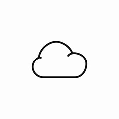 clear cloud icon sign vector
