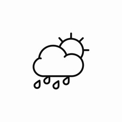 rain shower day icon sign vector