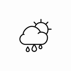 rainy day icon sign vector
