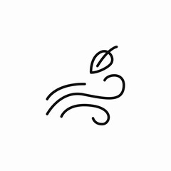 windy weather icon sign vector