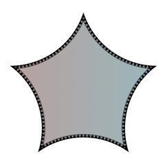 Pentagon with curved edges