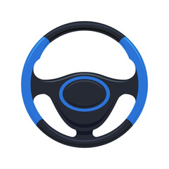 Steering wheel icon. Cartoon steering wheel vector icon for web design