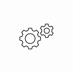 gear coordination icon sign vector