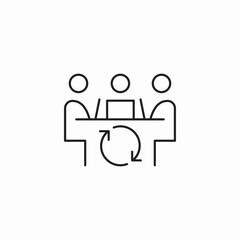 long term team icon sign vector