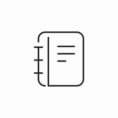 Fototapeta premium spiral agenda icon sign vector