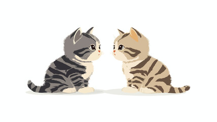 Fototapeta premium Adorable Kittens Centered in Wide View