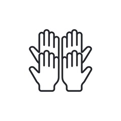 Obraz premium Two hands raised (1)