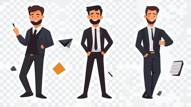 Transparent Successful Business People Sticker