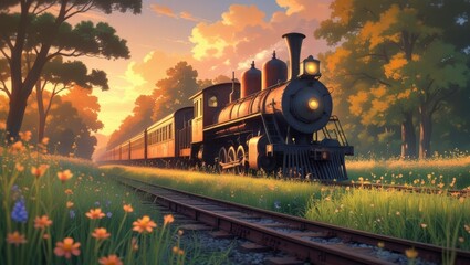 old train in the countryside