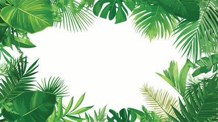 Fototapeta premium Tropical Leaves Element Set with Transparent Background