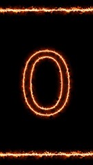 Fiery capital letter O