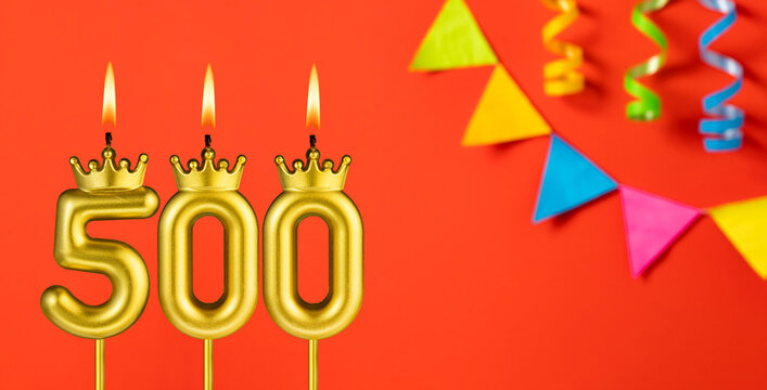 Number of followers or likes - Candle number 500