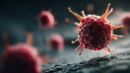 Cancer cell screening &ndash; cancer disease concept

