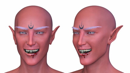 悪魔青年　3DCGレンダリング