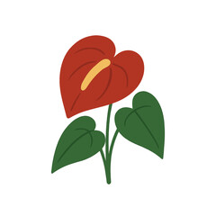 flowers Anthurium illustration vector on white background
Vector illustration on white background flowers