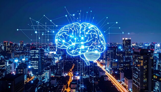 Neural network over urban cityscape