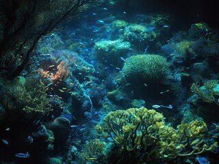 Fototapeta premium coral reef with fish