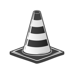 Safety Traffic Cone Illustration Warning Construction Sign