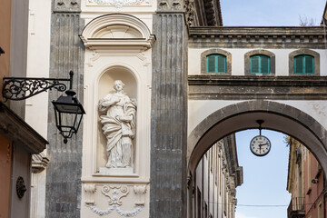 taly. Capua. View of old buildings.