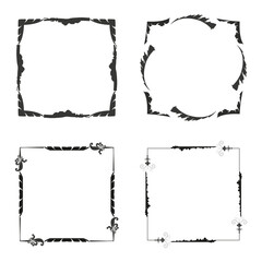 Colorful frame icon. Vibrant border symbol. Multicolor square edge. Vector flat design.