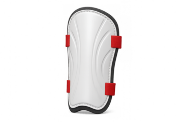 Soccer shin guards isolated on transparent background, offering safety and protection for players during matches