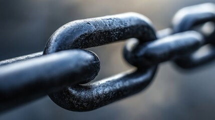 interlocking metallic links symbolize strength unity and industrial resilience the detailed view of the chain highlights robust construction