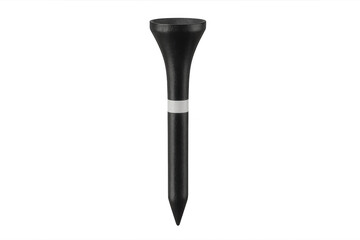 Golf tee resting on transparent surface, highlighting precision sporting accessory against clean minimalist background