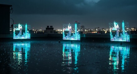 Obraz premium An astronaut floats in a surreal landscape with floating islands, lush vegetation, and a cloudy, dreamlike sky.