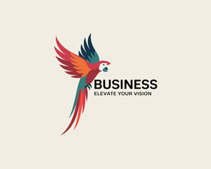This vibrant parrot logo embodies creativity and vision, perfectly symbolizing an innovative business dedicated to elevating customer experiences in the eyewear industry.