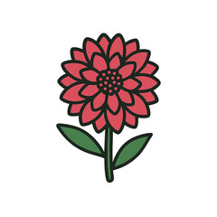 flower Dahlia illustration vector on white background
Vector illustration on white background flowers