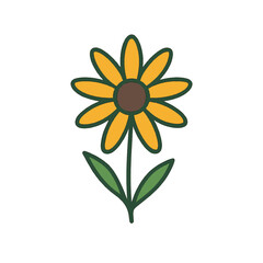 flower Rudbeckia illustration vector on white background
Vector illustration on white background flowers