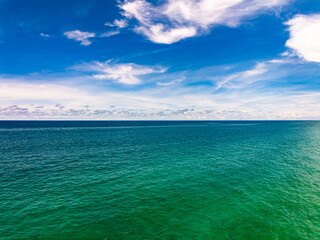 Beautiful sea in summer season Drone view