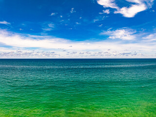 Beautiful sea in summer season Drone view