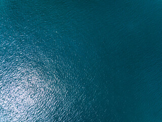 Beautiful sea surface in summer season Drone top view nature ocean background