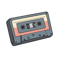 Obraz premium Retro Cassette Tape Illustration