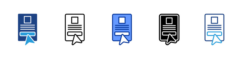 Fototapeta premium Submission icon sheet multiple style collection