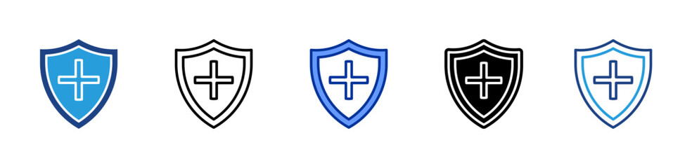 Defense icon sheet multiple style collection