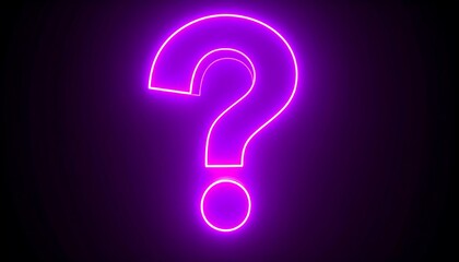 Glowing purple question mark