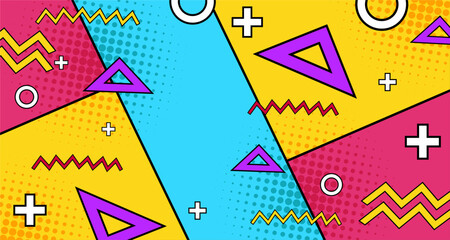 Flat nostalgic 90's style background